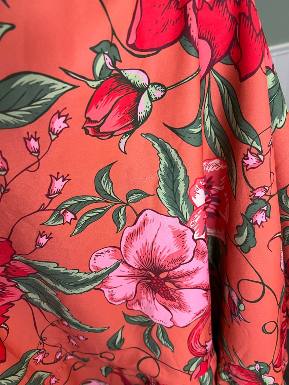 BloomChic Pink Maxi Dress with Coral and Light Turquoise Accents. Size 18/20 - Picture 11 of 11